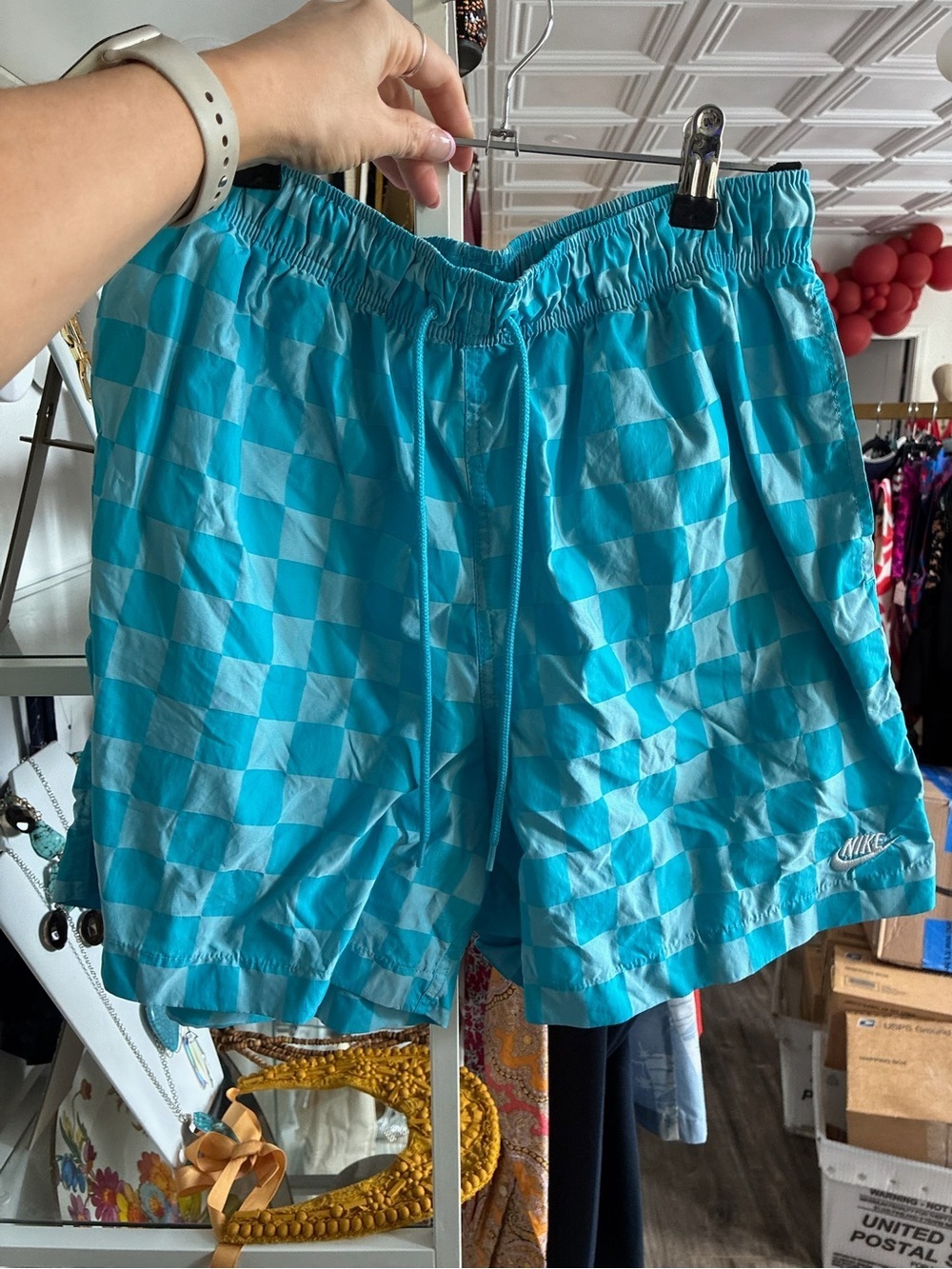 NIKE CLUB FLOW CHECKERED MENS LIFESTYLE SHORT
